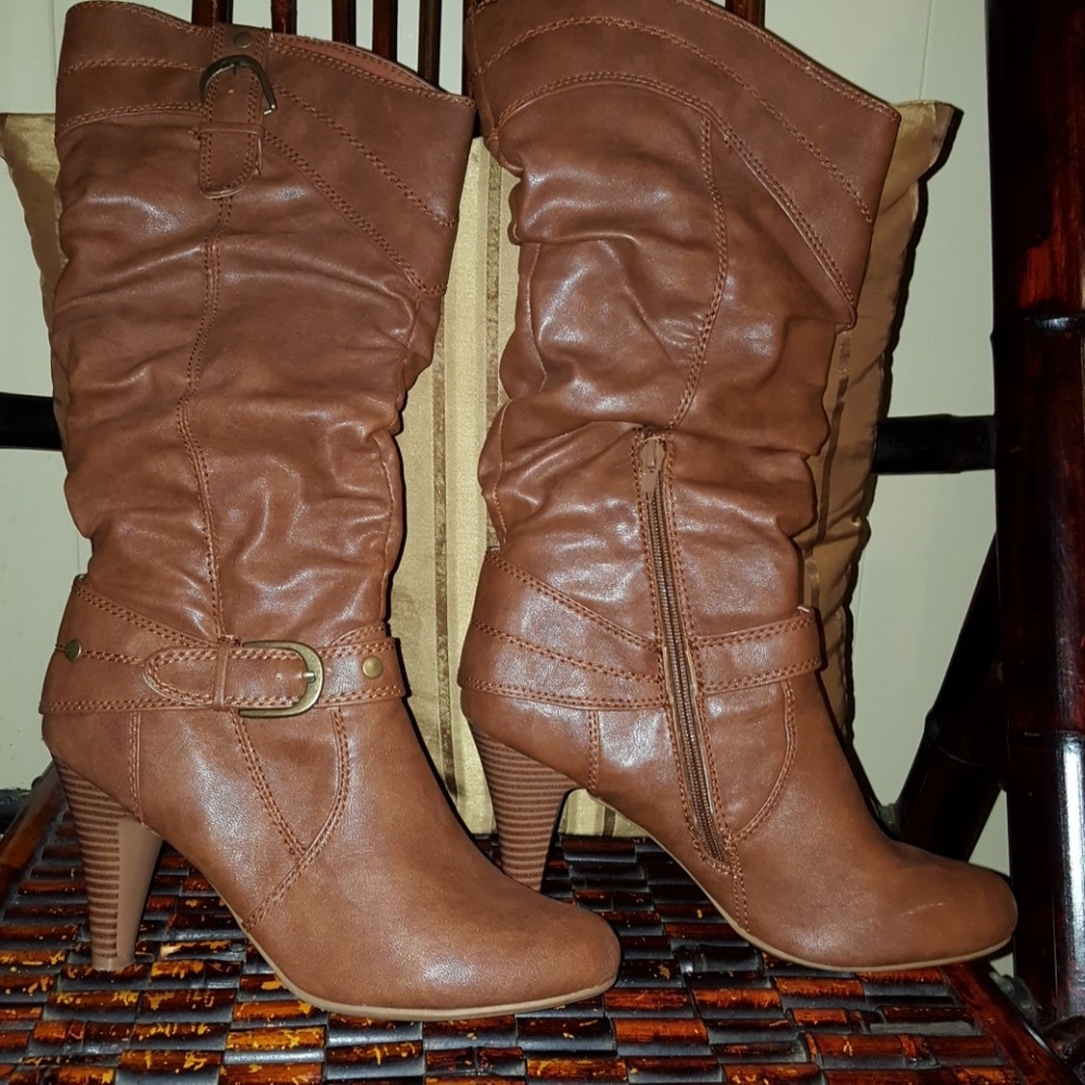 Mid Calf Slouch Boots